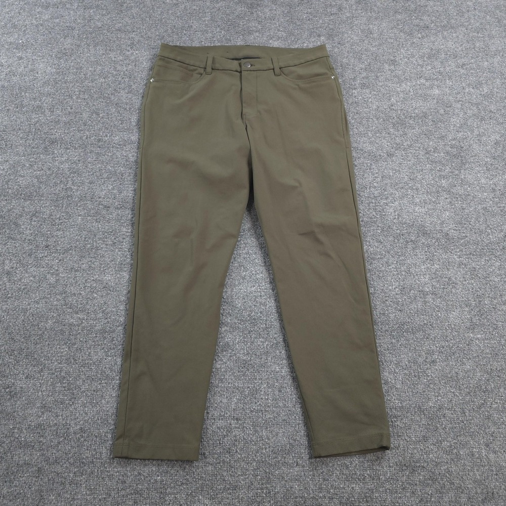 Lululemon Pants Mens 33x29 Green ABC Slim Fit Warpstreme Chino Golf Travel Tech